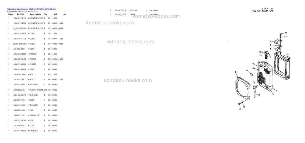 Komatsu 530b-1 s/n 50001-up Parts catalog cover Page 6