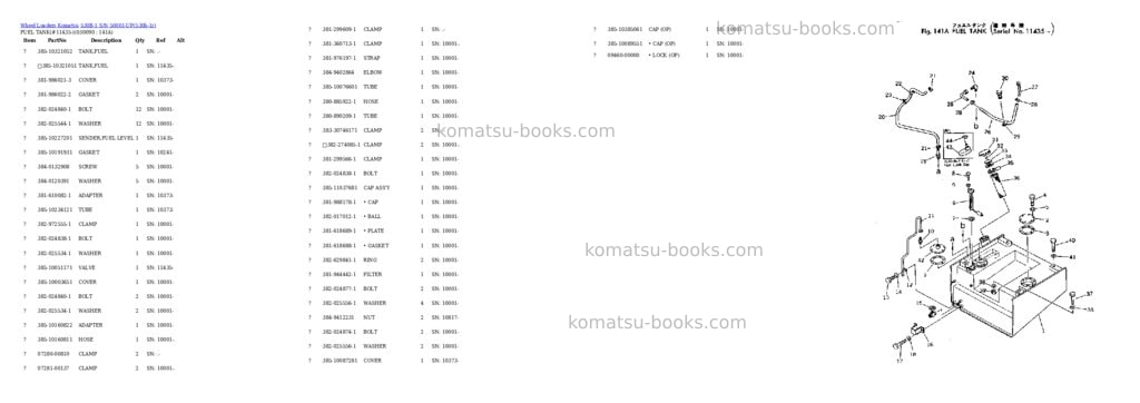 Komatsu 530b-1 s/n 50001-up Parts catalog cover Page 8