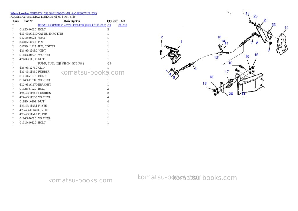Komatsu 532 s/n u002001-up & c002037-up Parts catalog cover Page 7 Komatsu 532 s/n u002001-up & c002037-up Parts catalog cover Page 7