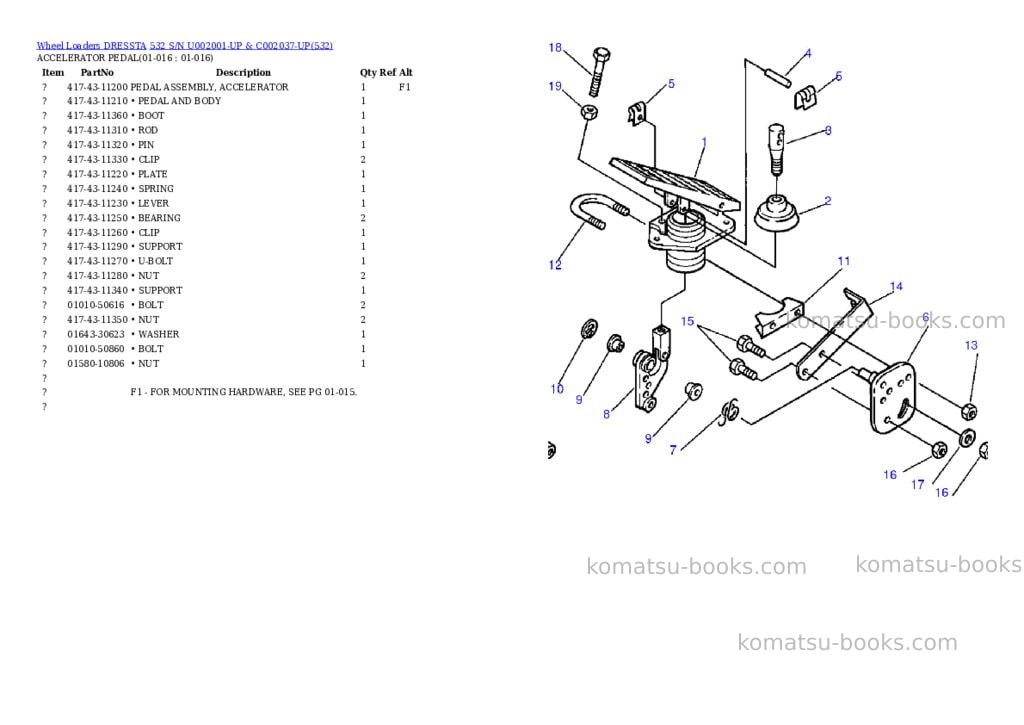 Komatsu 532 s/n u002001-up & c002037-up Parts catalog cover Page 8 Komatsu 532 s/n u002001-up & c002037-up Parts catalog cover Page 8