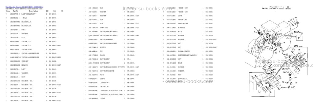 Komatsu 540-1 s/n 10001-49999 Parts catalog cover Page 9 Komatsu 540-1 s/n 10001-49999 Parts catalog cover Page 9