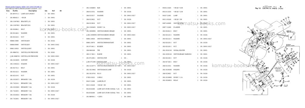 Komatsu 540b-1 s/n 15001-up Parts catalog cover Page 9 Komatsu 540b-1 s/n 15001-up Parts catalog cover Page 9