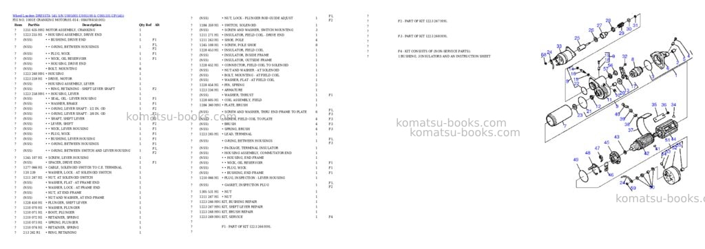 Komatsu 545 s/n u005001-u005100 & c005101-up Parts catalog cover Page 6