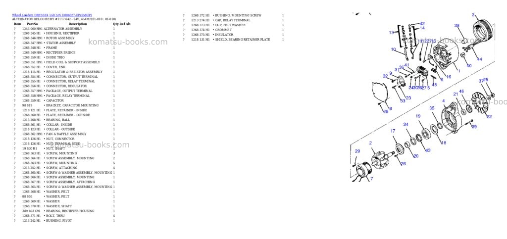 Komatsu 558 s/n u006027-up Parts catalog cover Page 4 Komatsu 558 s/n u006027-up Parts catalog cover Page 4
