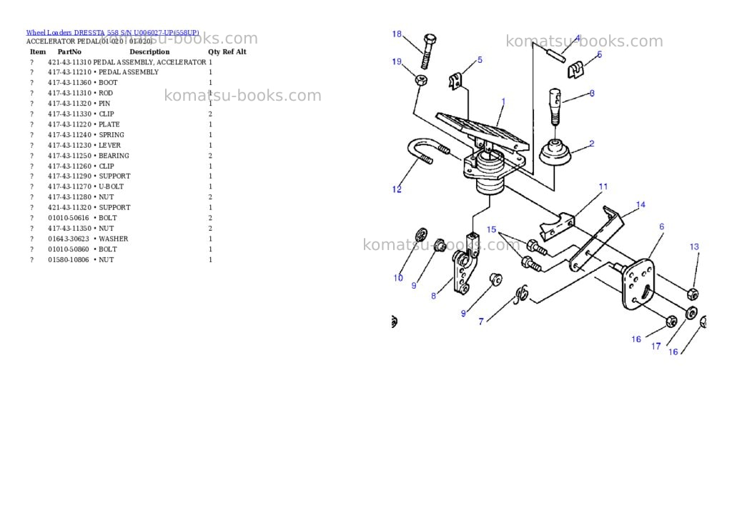 Komatsu 558 s/n u006027-up Parts catalog cover Page 8 Komatsu 558 s/n u006027-up Parts catalog cover Page 8