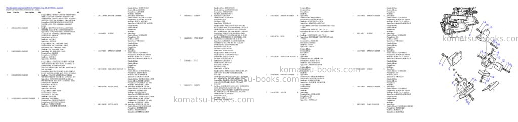 Komatsu 55c/d s/n 377722501- up; sn 377790001 - up Parts catalog cover Page 2