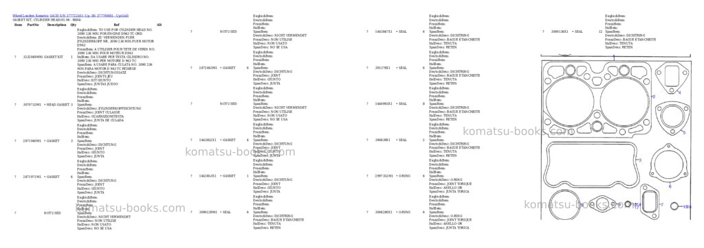 Komatsu 55c/d s/n 377722501- up; sn 377790001 - up Parts catalog cover Page 8
