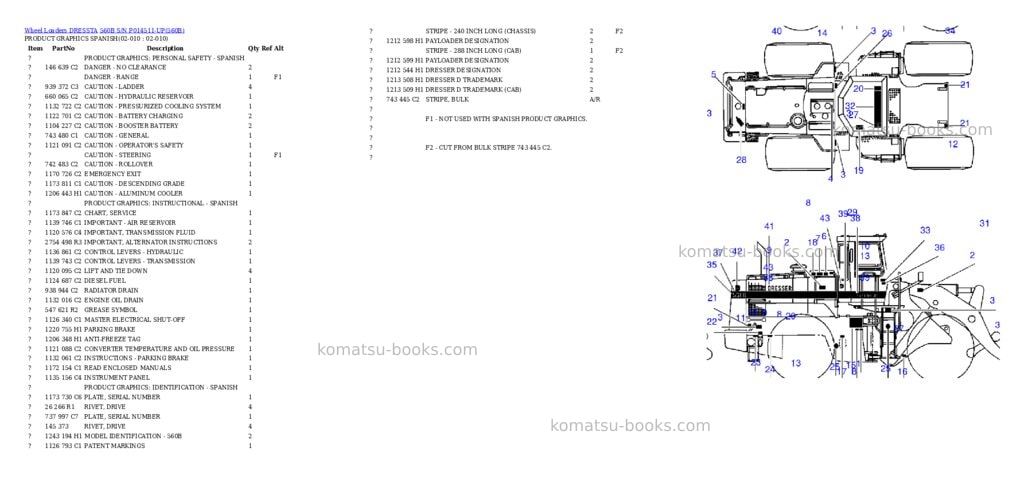 Komatsu 560b s/n p014511-up Parts catalog cover Page 2 Komatsu 560b s/n p014511-up Parts catalog cover Page 2