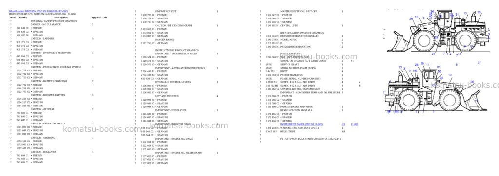Komatsu 570c s/n u005001-up Parts catalog cover Page 2 Komatsu 570c s/n u005001-up Parts catalog cover Page 2