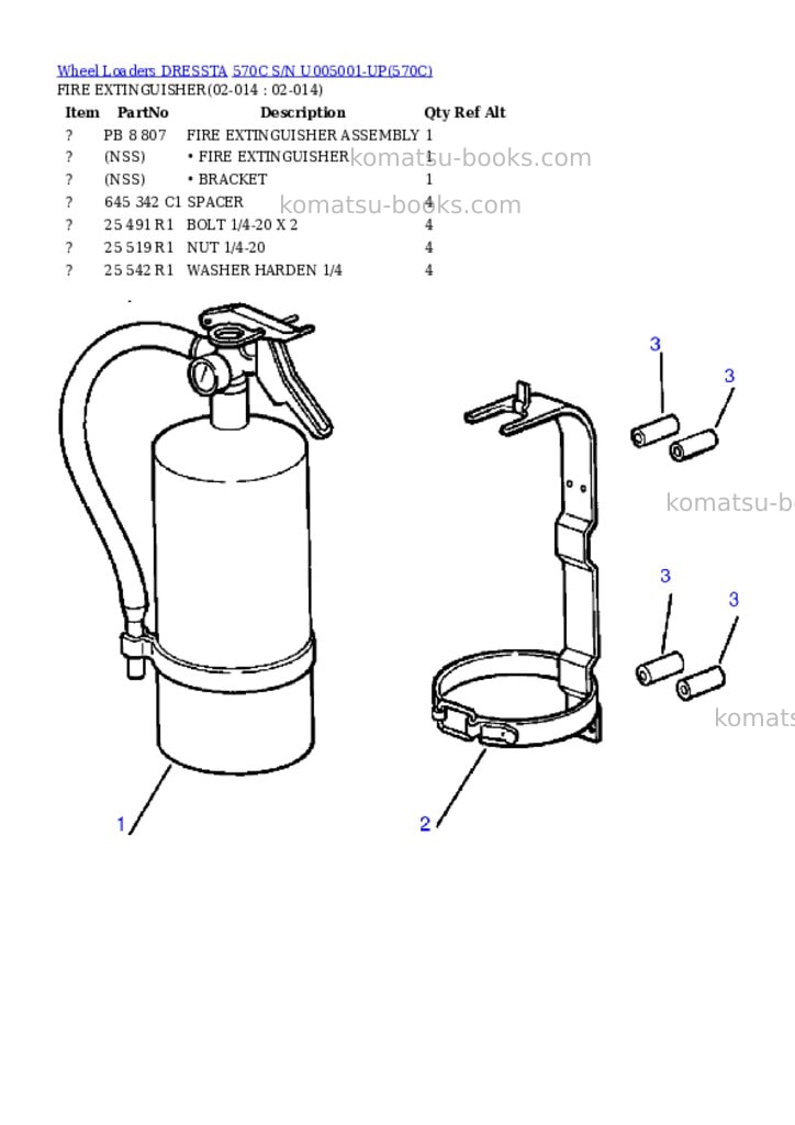 Komatsu 570c s/n u005001-up Parts catalog cover Page 4 Komatsu 570c s/n u005001-up Parts catalog cover Page 4