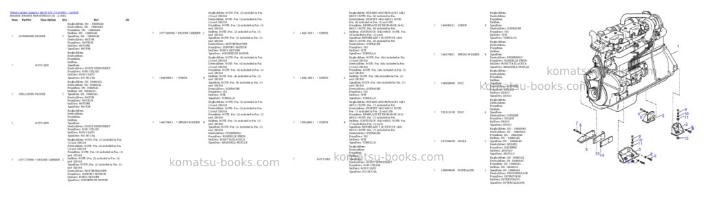Komatsu 66c/d s/n 371510001 - up Parts catalog cover Page 2 Komatsu 66c/d s/n 371510001 - up Parts catalog cover Page 2