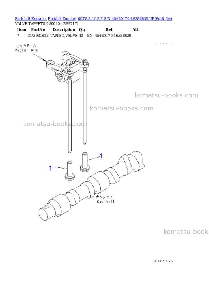 Komatsu 6ct8.3-1cg-f s/n 45460170-46386639-up Parts catalog cover Page 3 Komatsu 6ct8.3-1cg-f s/n 45460170-46386639-up Parts catalog cover Page 3