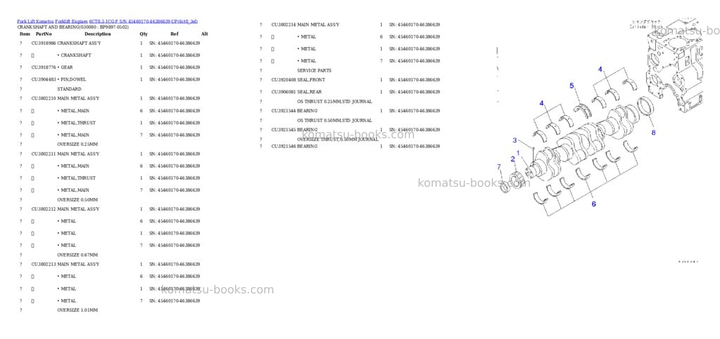 Komatsu 6ct8.3-1cg-f s/n 45460170-46386639-up Parts catalog cover Page 7 Komatsu 6ct8.3-1cg-f s/n 45460170-46386639-up Parts catalog cover Page 7