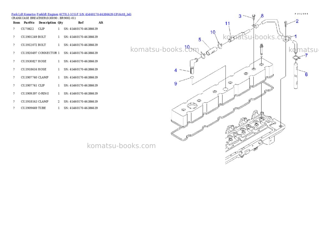 Komatsu 6ct8.3-1cg-f s/n 45460170-46386639-up Parts catalog cover Page 8 Komatsu 6ct8.3-1cg-f s/n 45460170-46386639-up Parts catalog cover Page 8