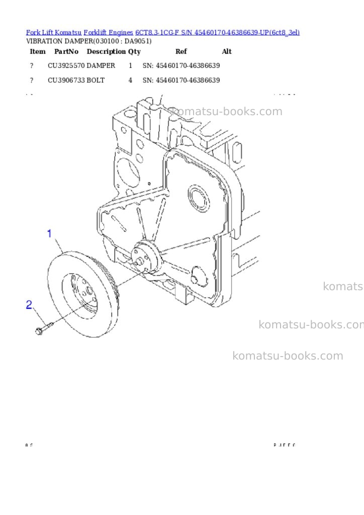 Komatsu 6ct8.3-1cg-f s/n 45460170-46386639-up Parts catalog cover Page 9 Komatsu 6ct8.3-1cg-f s/n 45460170-46386639-up Parts catalog cover Page 9