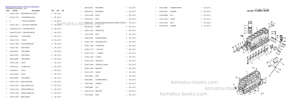 Komatsu 6D105-1U S/N 52271-UP Parts catalog cover Page 8 Komatsu 6D105-1U S/N 52271-UP Parts catalog cover Page 8
