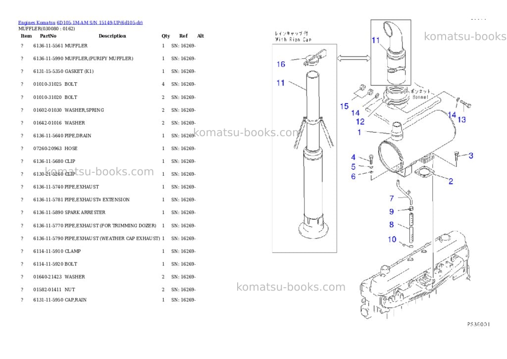 Komatsu 6d105-1m-am s/n 15149-up Parts catalog cover Page 7 Komatsu 6d105-1m-am s/n 15149-up Parts catalog cover Page 7
