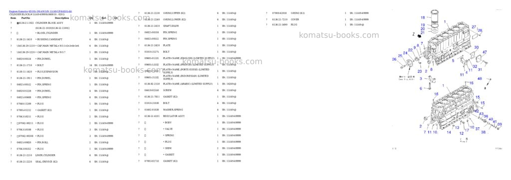 Komatsu 6d105-1m-am s/n 15149-up Parts catalog cover Page 8 Komatsu 6d105-1m-am s/n 15149-up Parts catalog cover Page 8