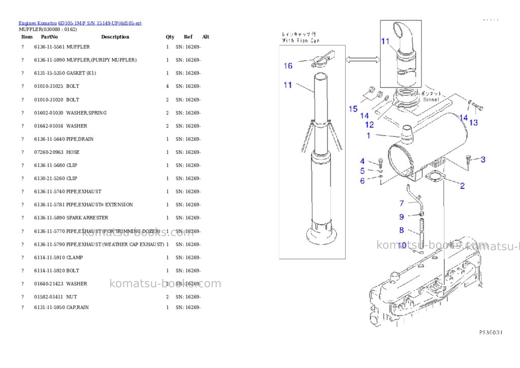 Komatsu 6d105-1m-p s/n 15149-up Parts catalog cover Page 7 Komatsu 6d105-1m-p s/n 15149-up Parts catalog cover Page 7
