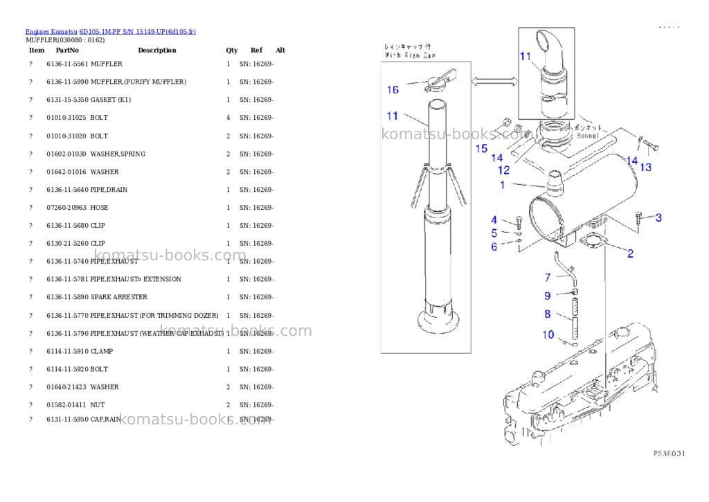 Komatsu 6d105-1m-pf s/n 15149-up Parts catalog cover Page 7 Komatsu 6d105-1m-pf s/n 15149-up Parts catalog cover Page 7