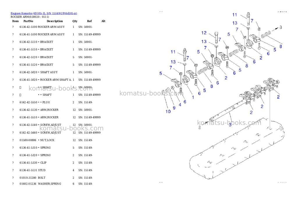 Komatsu 6d105-1l s/n 15149-up Parts catalog cover Komatsu 6d105-1l s/n 15149-up Parts catalog cover