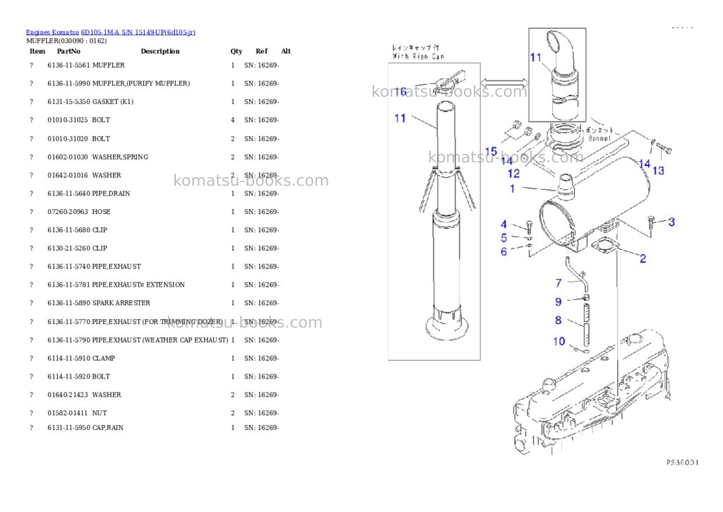 Komatsu 6d105-1m-a s/n 15149-up Parts catalog cover Page 8 Komatsu 6d105-1m-a s/n 15149-up Parts catalog cover Page 8