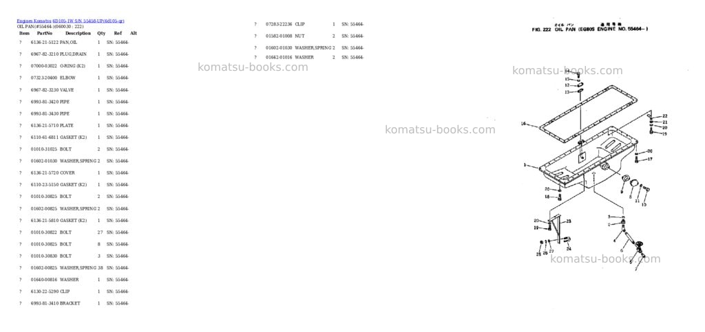 Komatsu 6d105-1w s/n 55458-up Parts catalog cover Page 9 Komatsu 6d105-1w s/n 55458-up Parts catalog cover Page 9