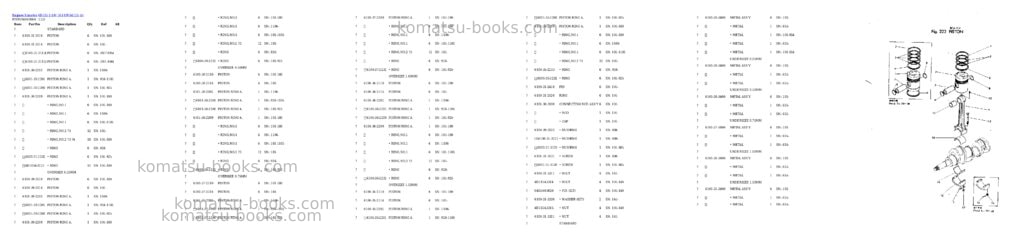 Komatsu 6d115-1 s/n 101-up Parts catalog cover Page 10 Komatsu 6d115-1 s/n 101-up Parts catalog cover Page 10