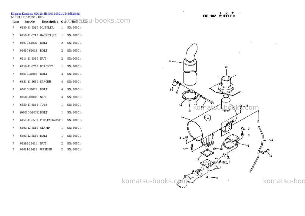 Komatsu 6D125-1H S/N 10001-UP Parts catalog cover Page 8 Komatsu 6D125-1H S/N 10001-UP Parts catalog cover Page 8
