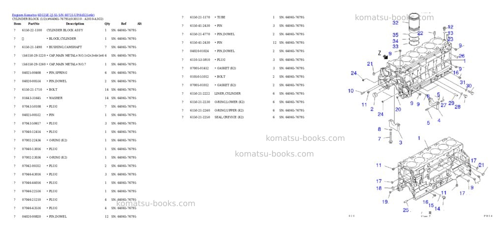 Komatsu 6d125e-2j-s5 s/n 60721-up Parts catalog cover Page 10 Komatsu 6d125e-2j-s5 s/n 60721-up Parts catalog cover Page 10