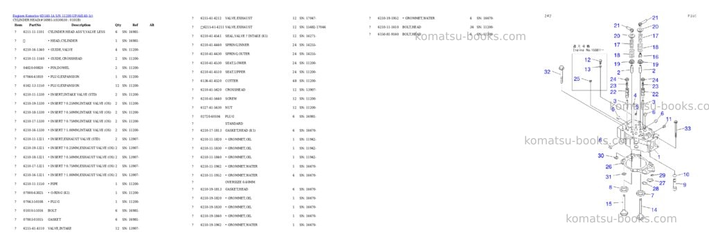Komatsu 6d140-1a s/n 11200-up Parts catalog cover Page 2 Komatsu 6d140-1a s/n 11200-up Parts catalog cover Page 2
