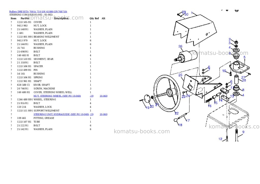 Komatsu 708 & 710 s/n 61880-up Parts catalog cover Page 7 Komatsu 708 & 710 s/n 61880-up Parts catalog cover Page 7