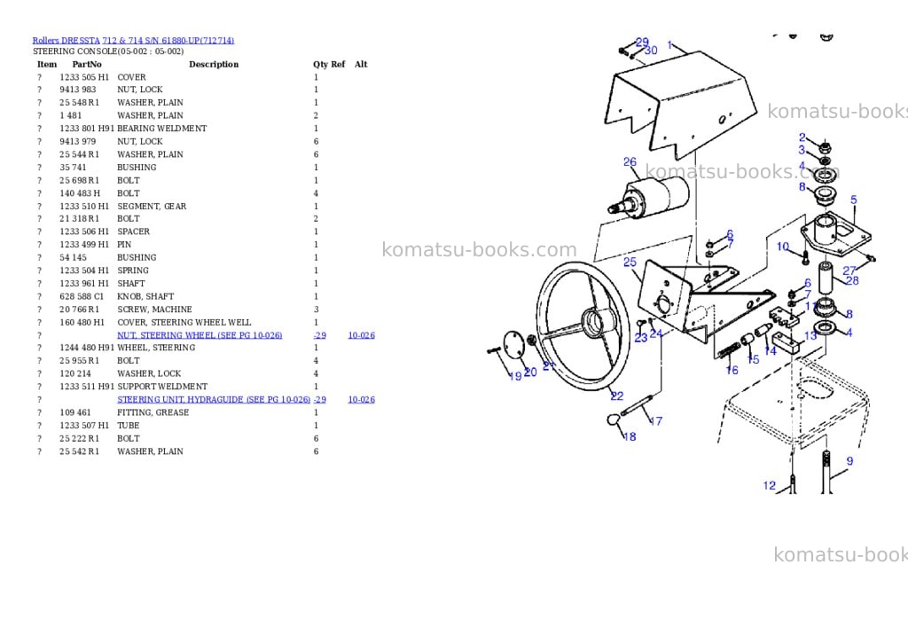 Komatsu 712 & 714 s/n 61880-up Parts catalog cover Page 7 Komatsu 712 & 714 s/n 61880-up Parts catalog cover Page 7