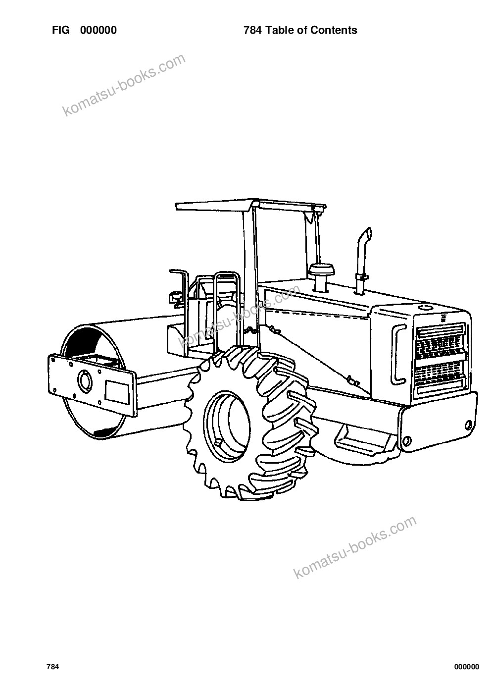 Komatsu 784, d784, pd784 s/n 452000-up Parts catalog cover