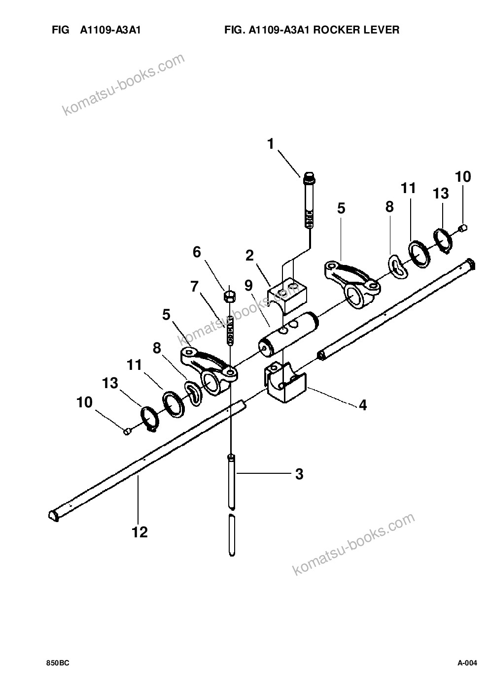 Komatsu 850b s/n u202575-up & 850c s/n u202727-up Parts catalog cover Page 6