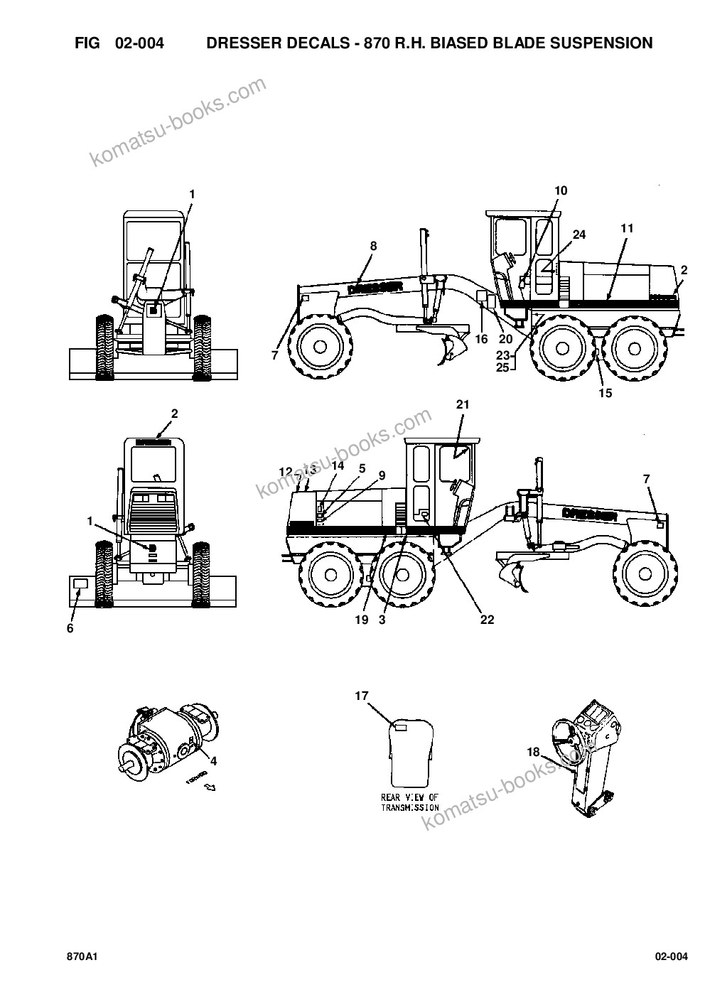Komatsu 870 s/n u200000-u200416 Parts catalog cover Page 5 Komatsu 870 s/n u200000-u200416 Parts catalog cover Page 5