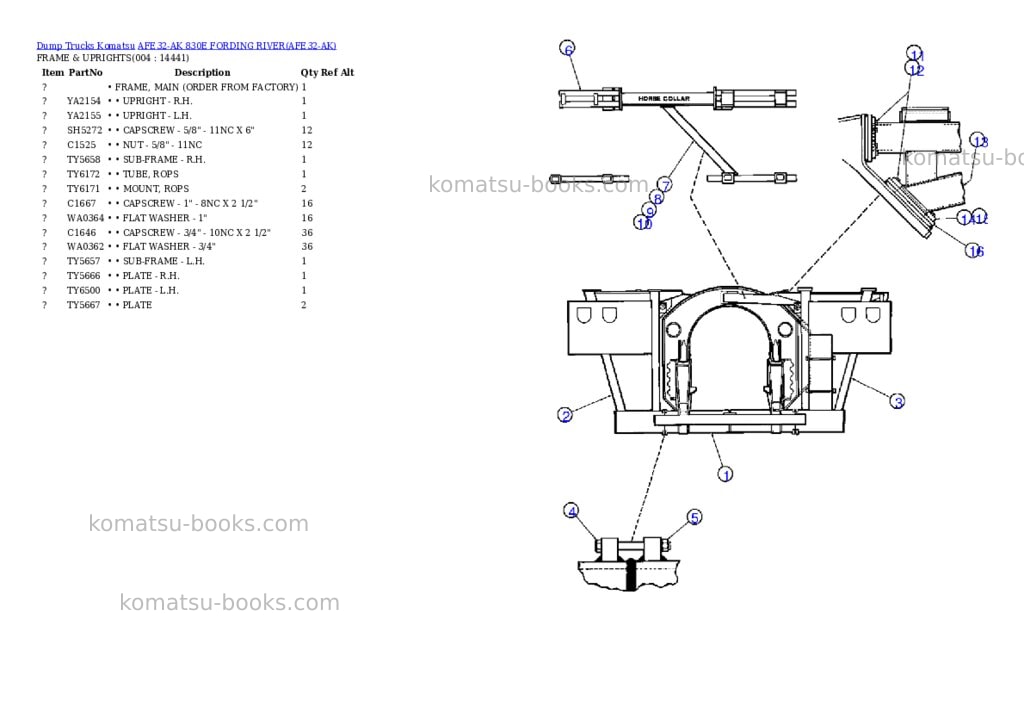 Komatsu afe32-ak 830e fording river Parts catalog cover Page 2 Komatsu afe32-ak 830e fording river Parts catalog cover Page 2