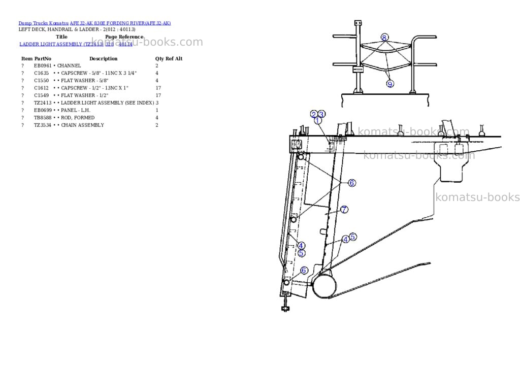 Komatsu afe32-ak 830e fording river Parts catalog cover Page 6 Komatsu afe32-ak 830e fording river Parts catalog cover Page 6