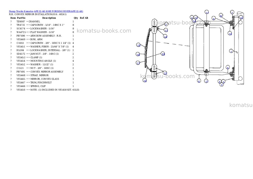 Komatsu afe32-ak 830e fording river Parts catalog cover Page 8 Komatsu afe32-ak 830e fording river Parts catalog cover Page 8