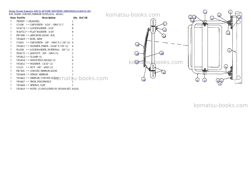 Komatsu afe32-ap 830e western greenhills Parts catalog cover Page 7 Komatsu afe32-ap 830e western greenhills Parts catalog cover Page 7