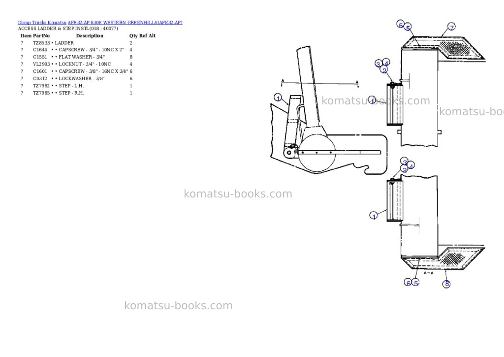 Komatsu afe32-ap 830e western greenhills Parts catalog cover Page 9 Komatsu afe32-ap 830e western greenhills Parts catalog cover Page 9