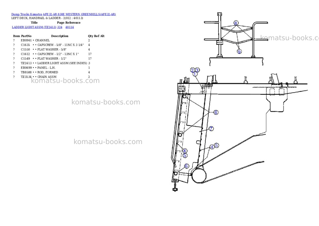 Komatsu afe32-ar 830e western greenhills Parts catalog cover Page 6 Komatsu afe32-ar 830e western greenhills Parts catalog cover Page 6