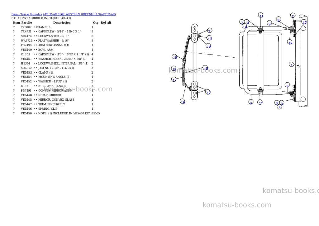 Komatsu afe32-ar 830e western greenhills Parts catalog cover Page 8 Komatsu afe32-ar 830e western greenhills Parts catalog cover Page 8