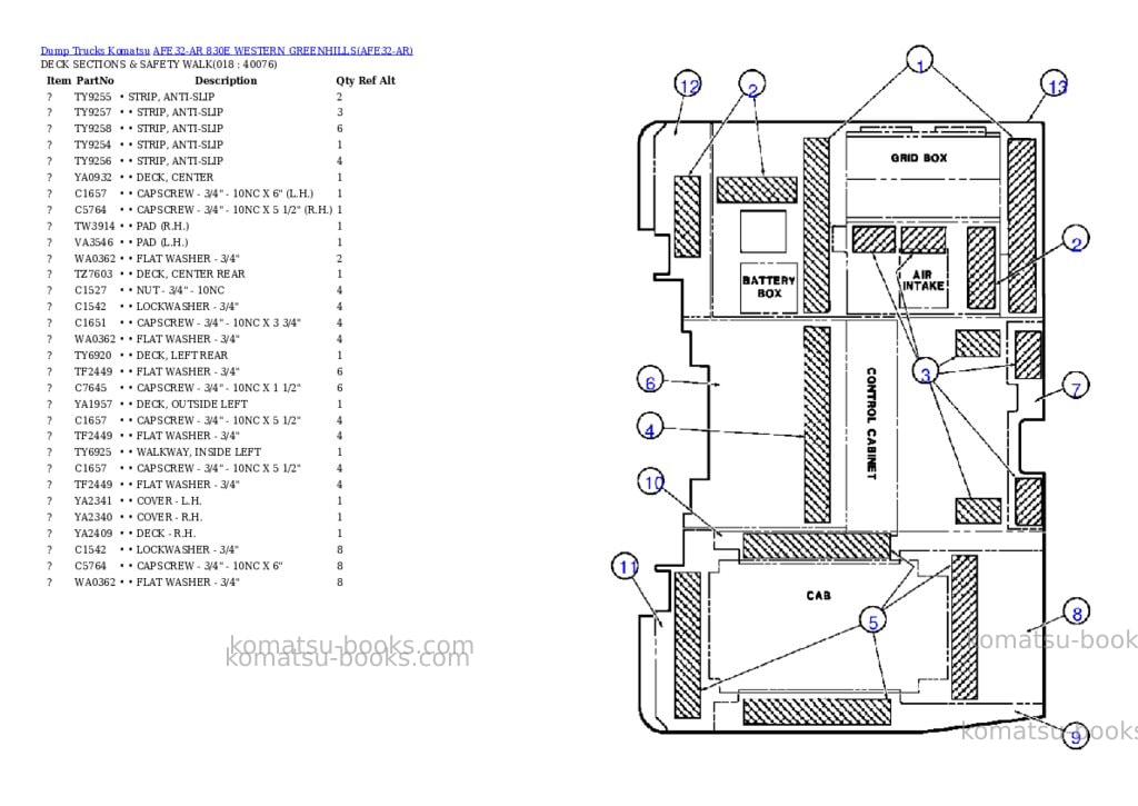 Komatsu afe32-ar 830e western greenhills Parts catalog cover Page 9 Komatsu afe32-ar 830e western greenhills Parts catalog cover Page 9