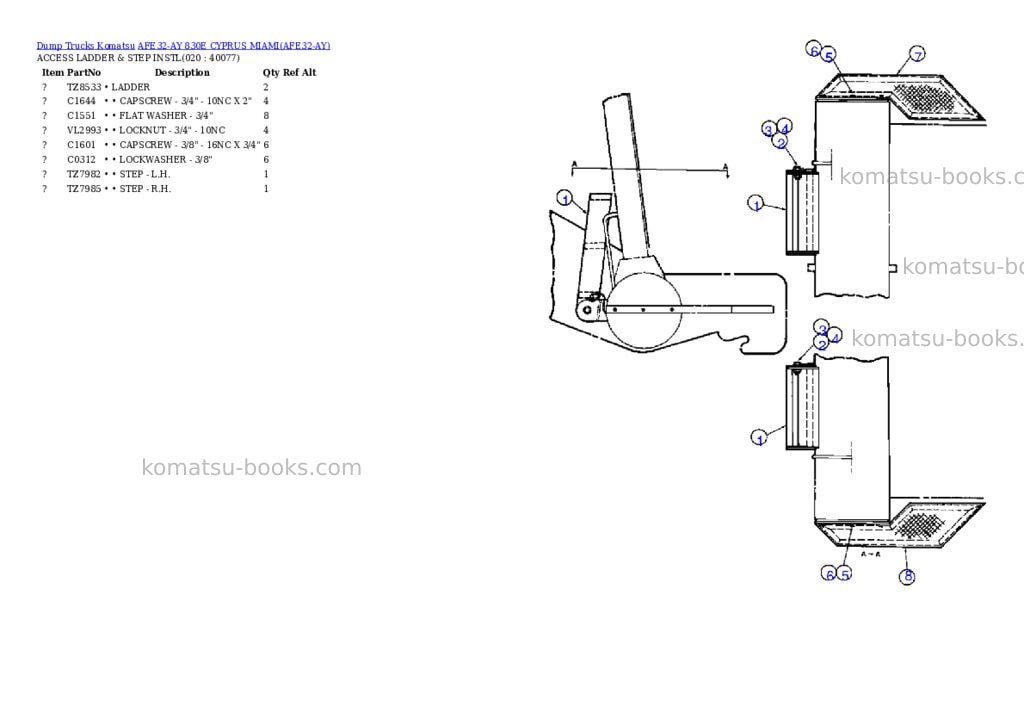 Komatsu afe32-ay 830e cyprus miami Parts catalog cover Page 10 Komatsu afe32-ay 830e cyprus miami Parts catalog cover Page 10