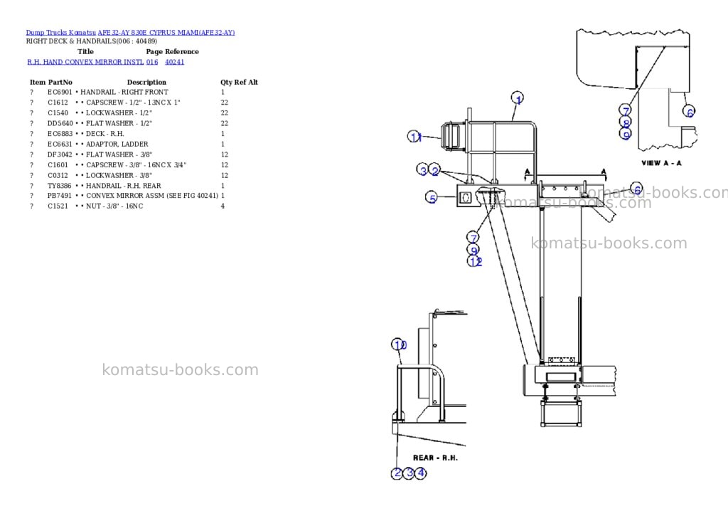 Komatsu afe32-ay 830e cyprus miami Parts catalog cover Page 3 Komatsu afe32-ay 830e cyprus miami Parts catalog cover Page 3