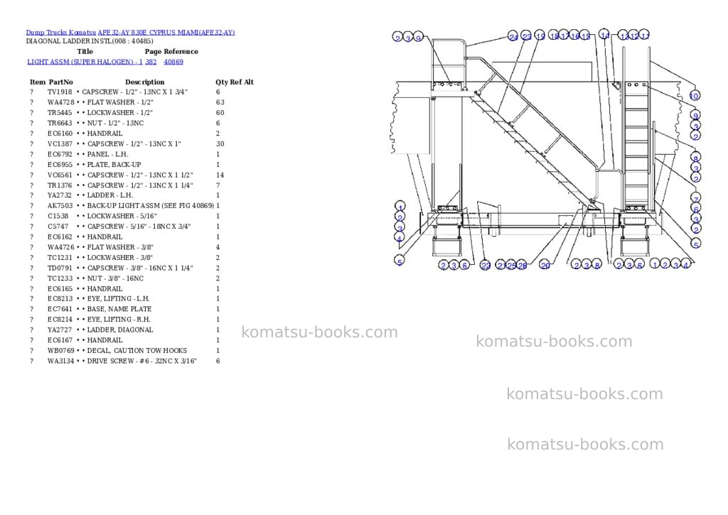 Komatsu afe32-ay 830e cyprus miami Parts catalog cover Page 4 Komatsu afe32-ay 830e cyprus miami Parts catalog cover Page 4