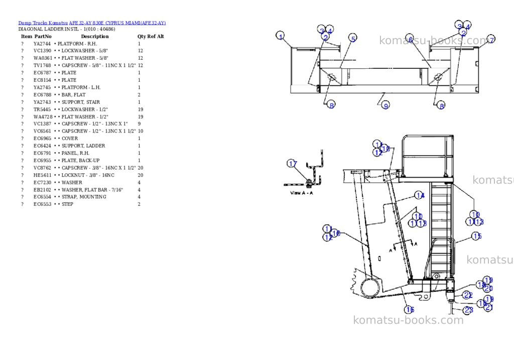 Komatsu afe32-ay 830e cyprus miami Parts catalog cover Page 5 Komatsu afe32-ay 830e cyprus miami Parts catalog cover Page 5