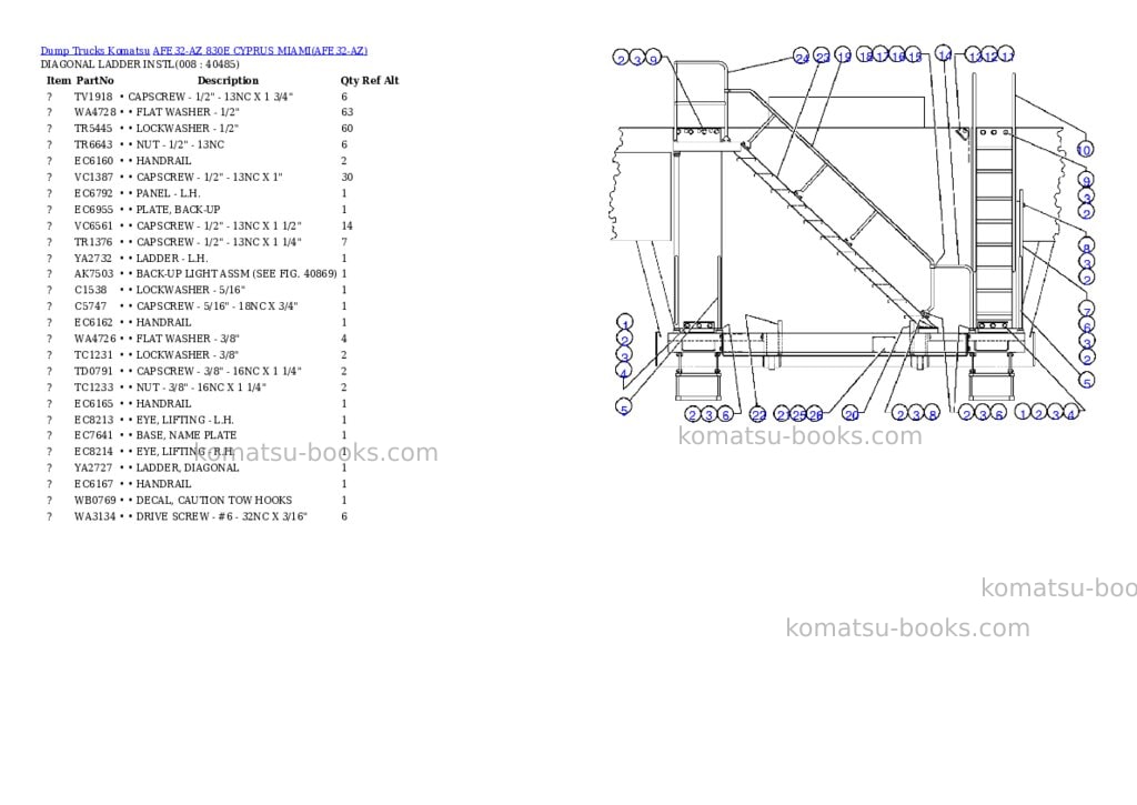 Komatsu afe32-az 830e cyprus miami Parts catalog cover Page 4 Komatsu afe32-az 830e cyprus miami Parts catalog cover Page 4