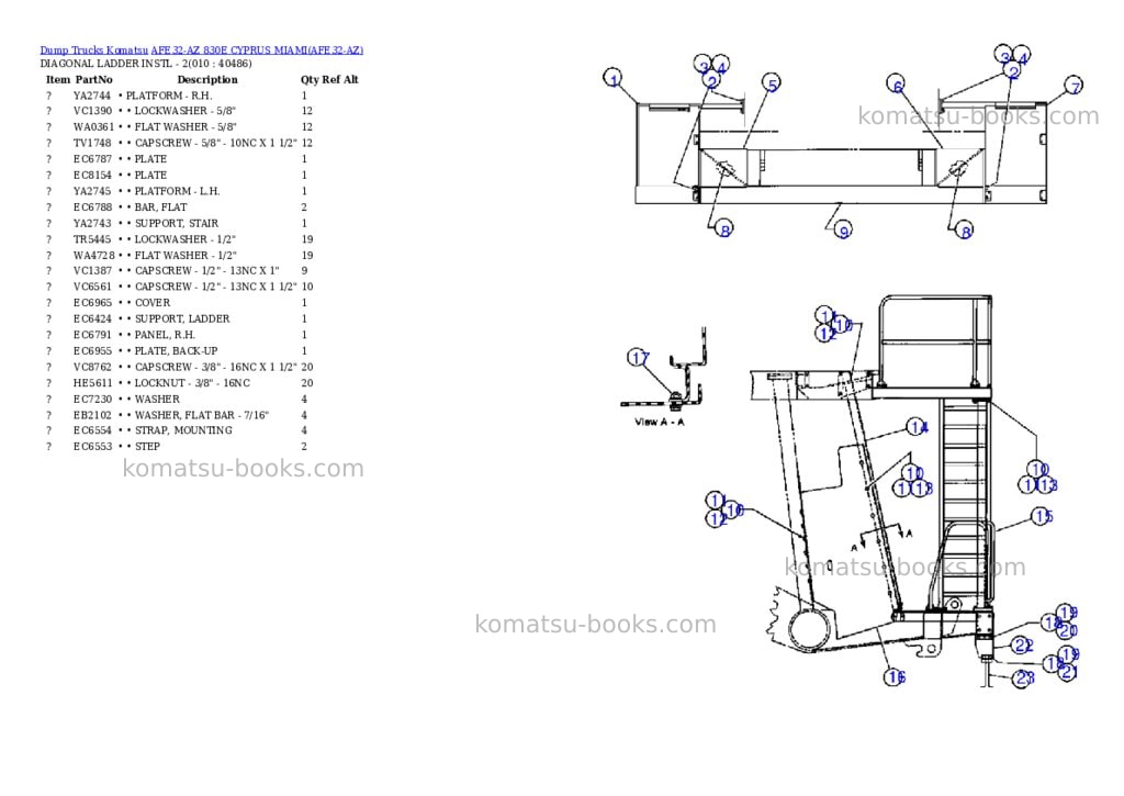 Komatsu afe32-az 830e cyprus miami Parts catalog cover Page 5 Komatsu afe32-az 830e cyprus miami Parts catalog cover Page 5